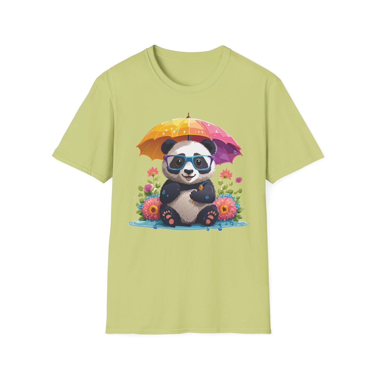 Unisex Panda Shirt Softstyle Tee 100 Percent Ring Spun Cotton Comfortable Animal Tee
