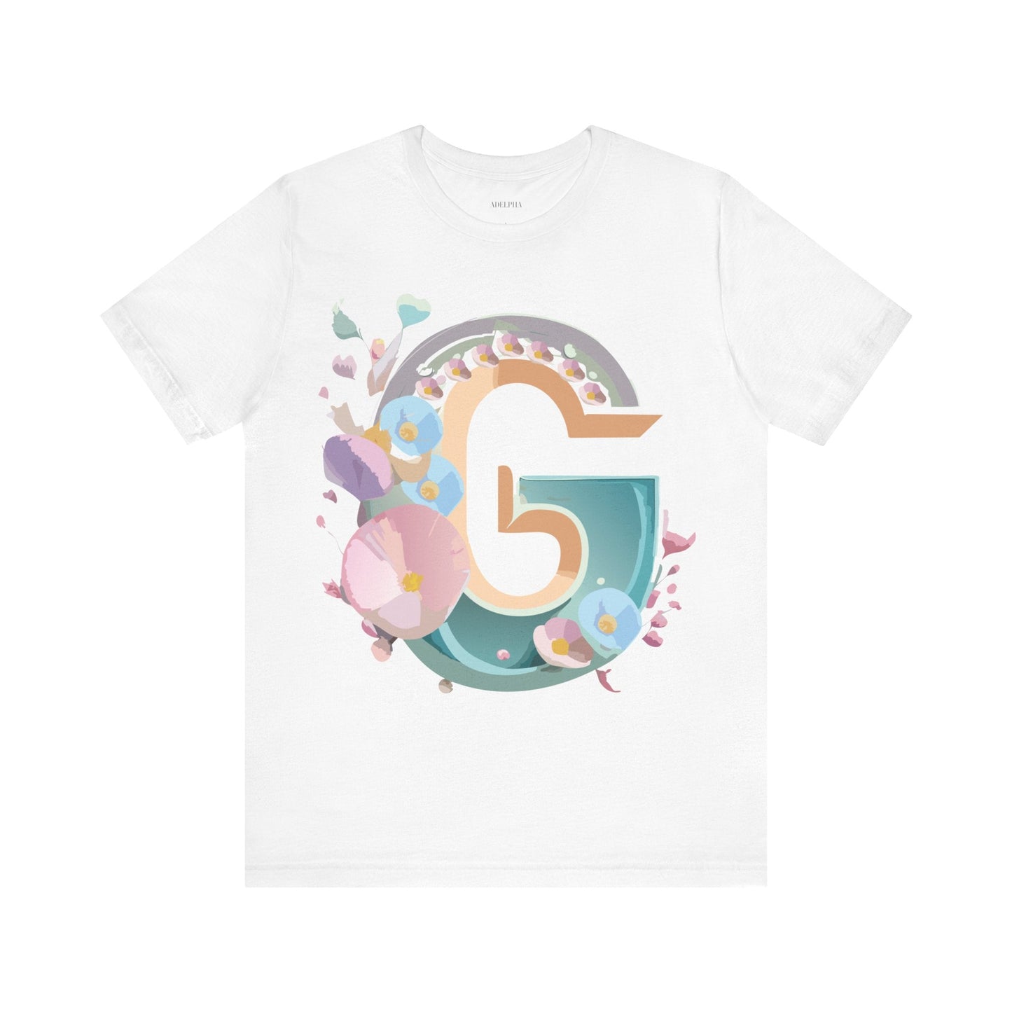 Letter G Graphic Tee Unisex Jersey Short Sleeve From Adelpha Art Design Vintage Inspired Shirt