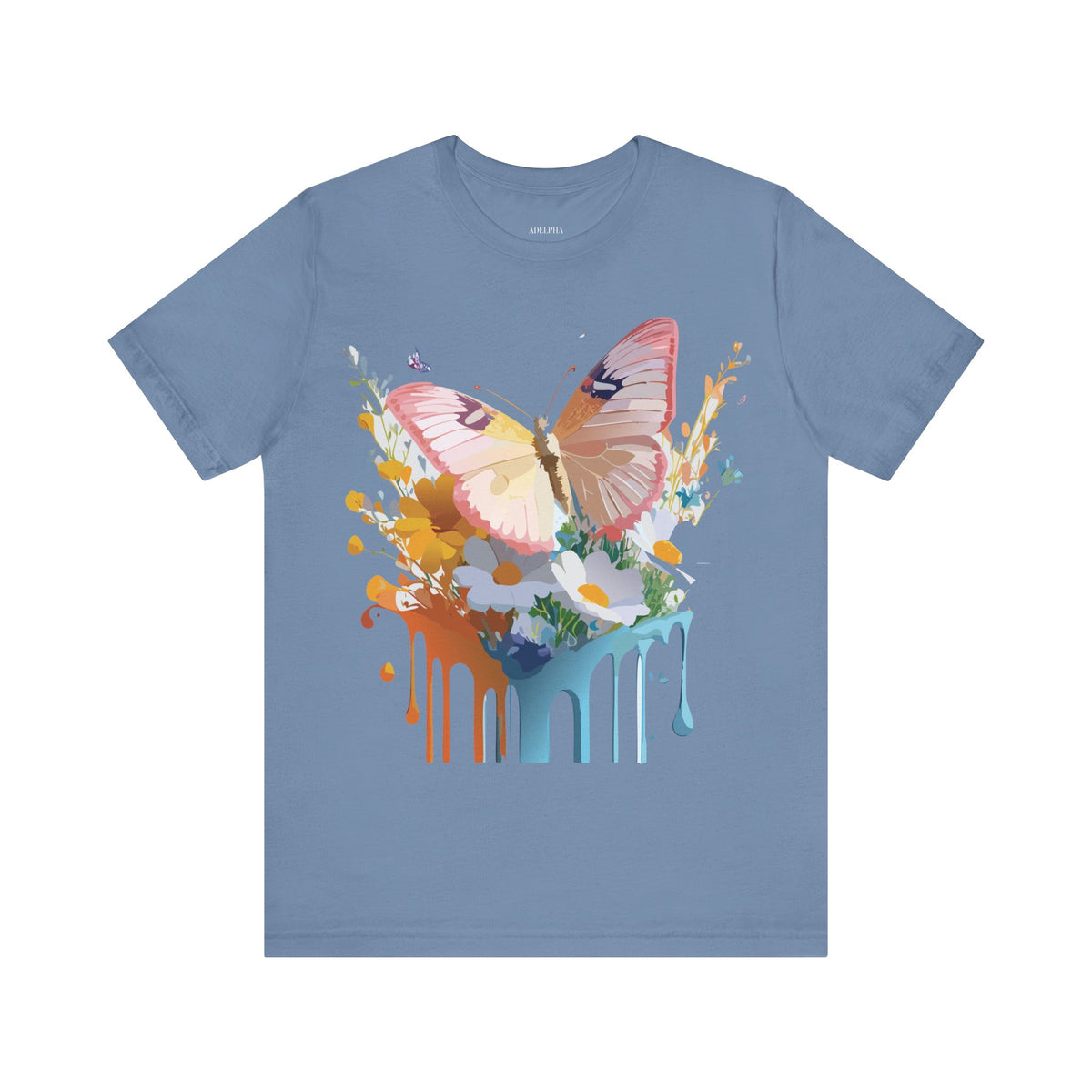 Butterfly Graphic Unisex Cotton Bella+Canvas Tee with Art Design n80