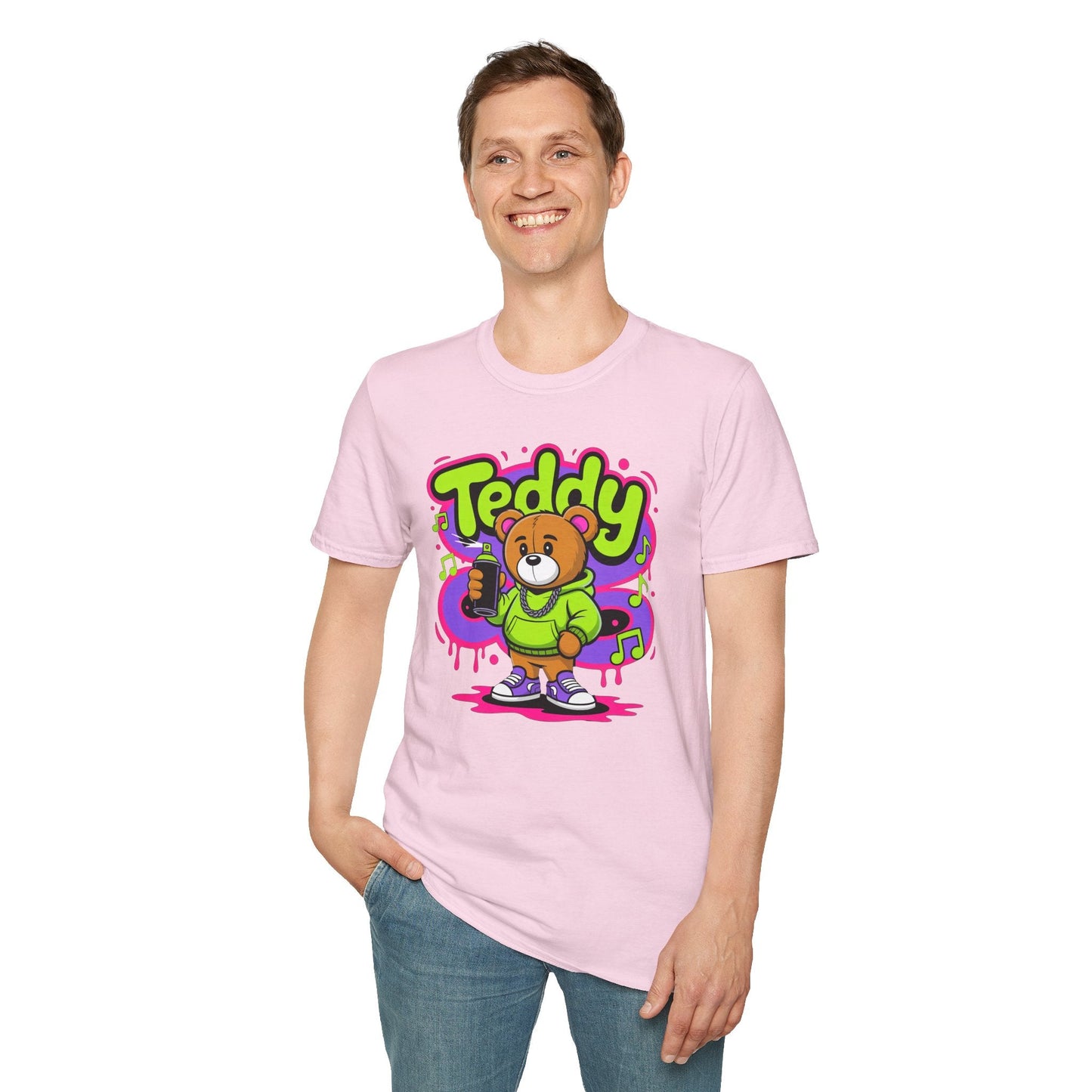 Cartoon T Shirt With Animation Funny Animals Tee Unisex Softstyle Gildan 64000 Cotton