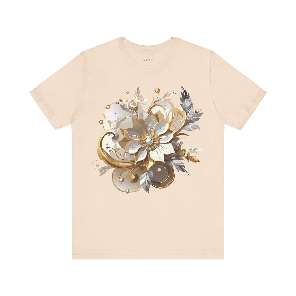 Jewelry Graphic Unisex Cotton Bella+Canvas Tee with Gemstones Art Design m28