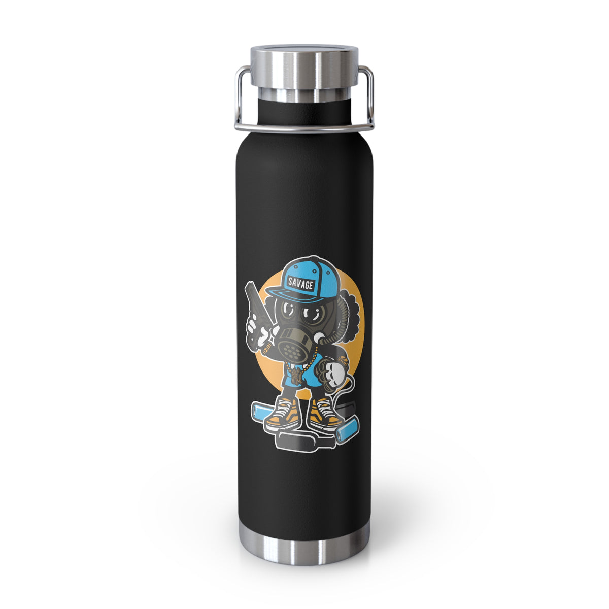 22oz Copper Insulated Water Bottle with Cartoon Design - CV48