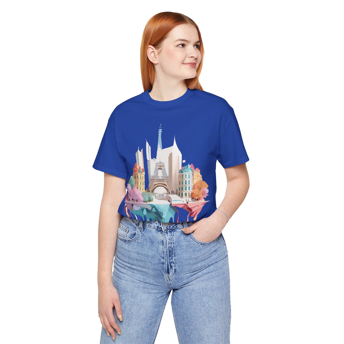 Paris Tourist Graphic Tee Unisex Jersey Short Sleeve by Art Design Vintage Inspired