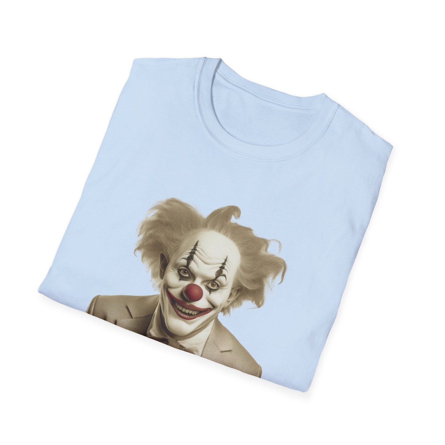 Unisex Clown Shirt Funny Man Circus Tee Softstyle 64000 Cotton Gildan Tee Lightweight Breathable