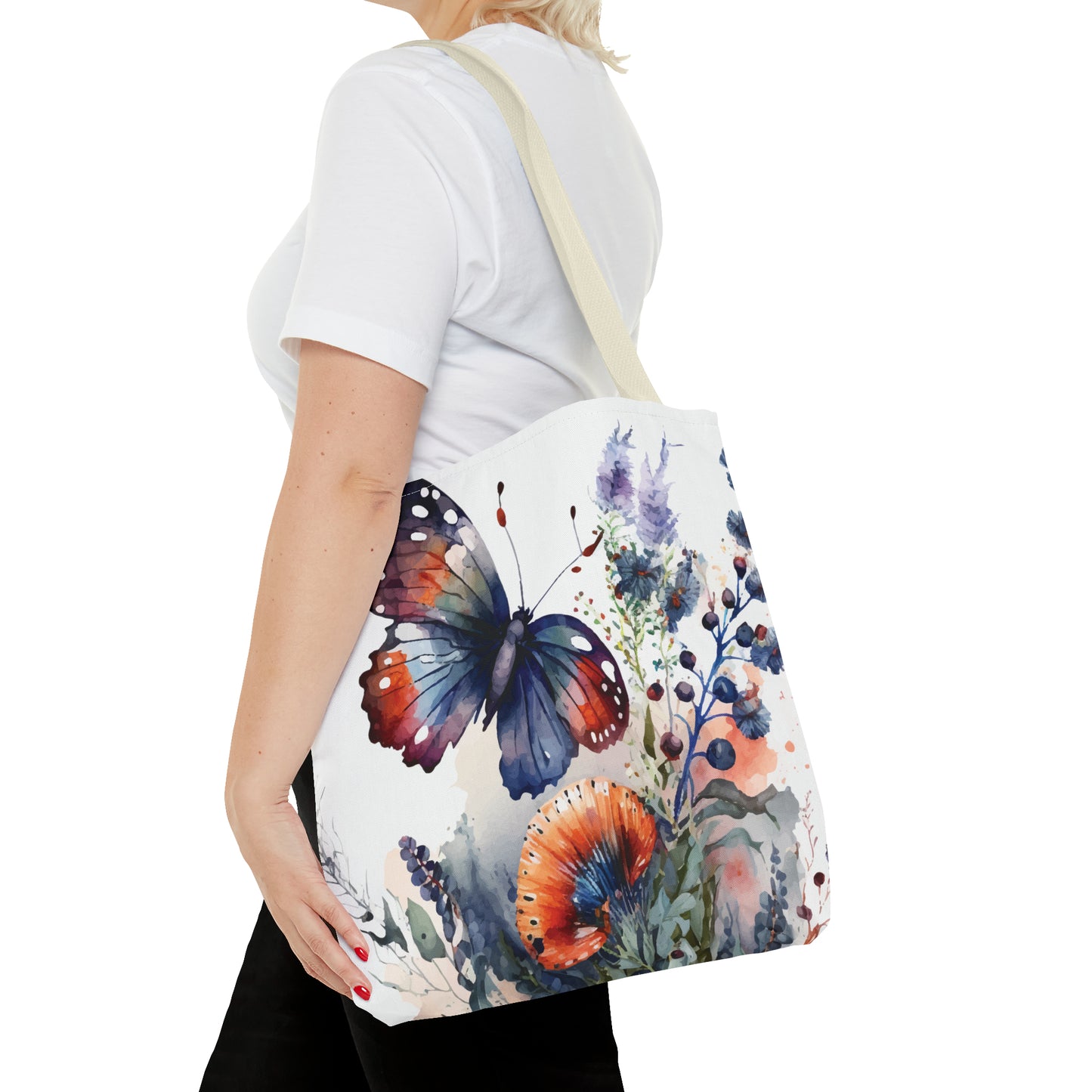 Canvas Bag with Butterfly Prints