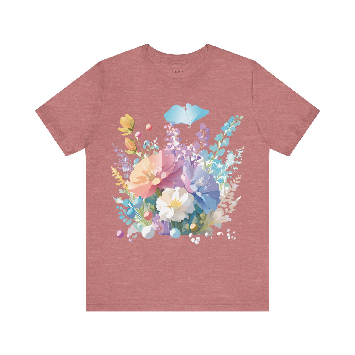 Floral Graphic Tee Shirt - Bella+Canvas Unisex 100 Cotton 1