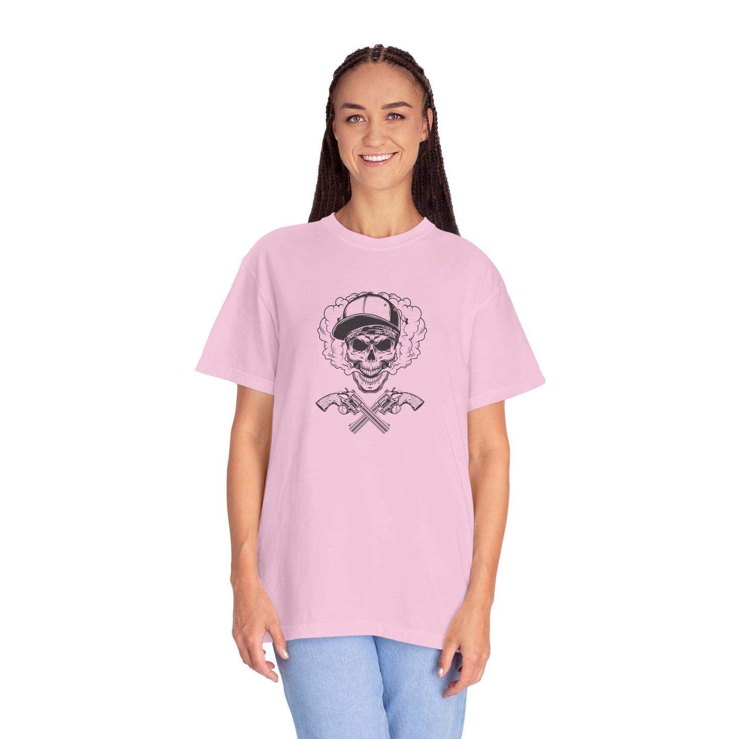 Unisex Cotton Tee Shirt with Skull