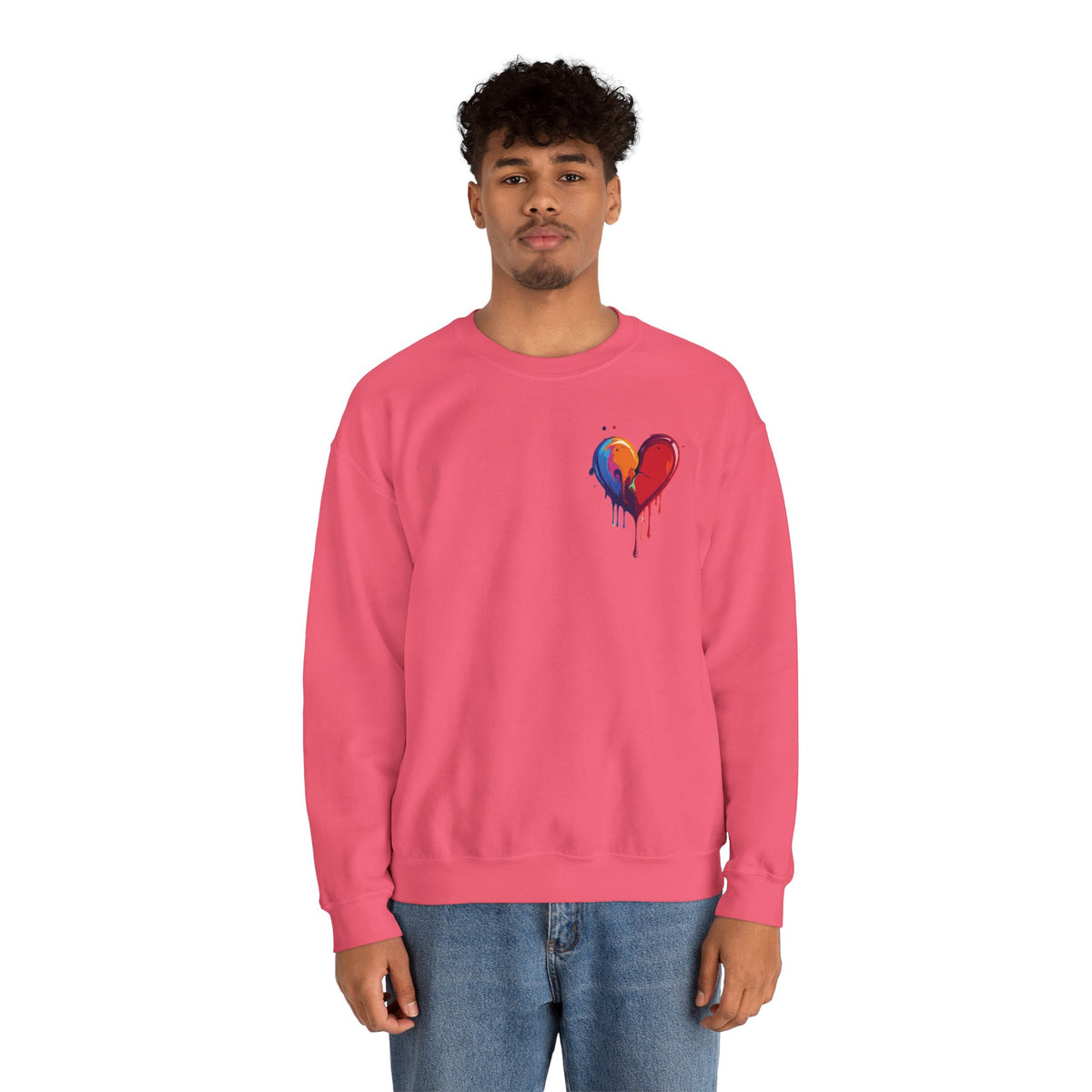 Small Bleeding Heart Sweatshirt, Small Heart Sweatshirt, Valentine's Day Sweatshirt, Heart Sweatshirt 117