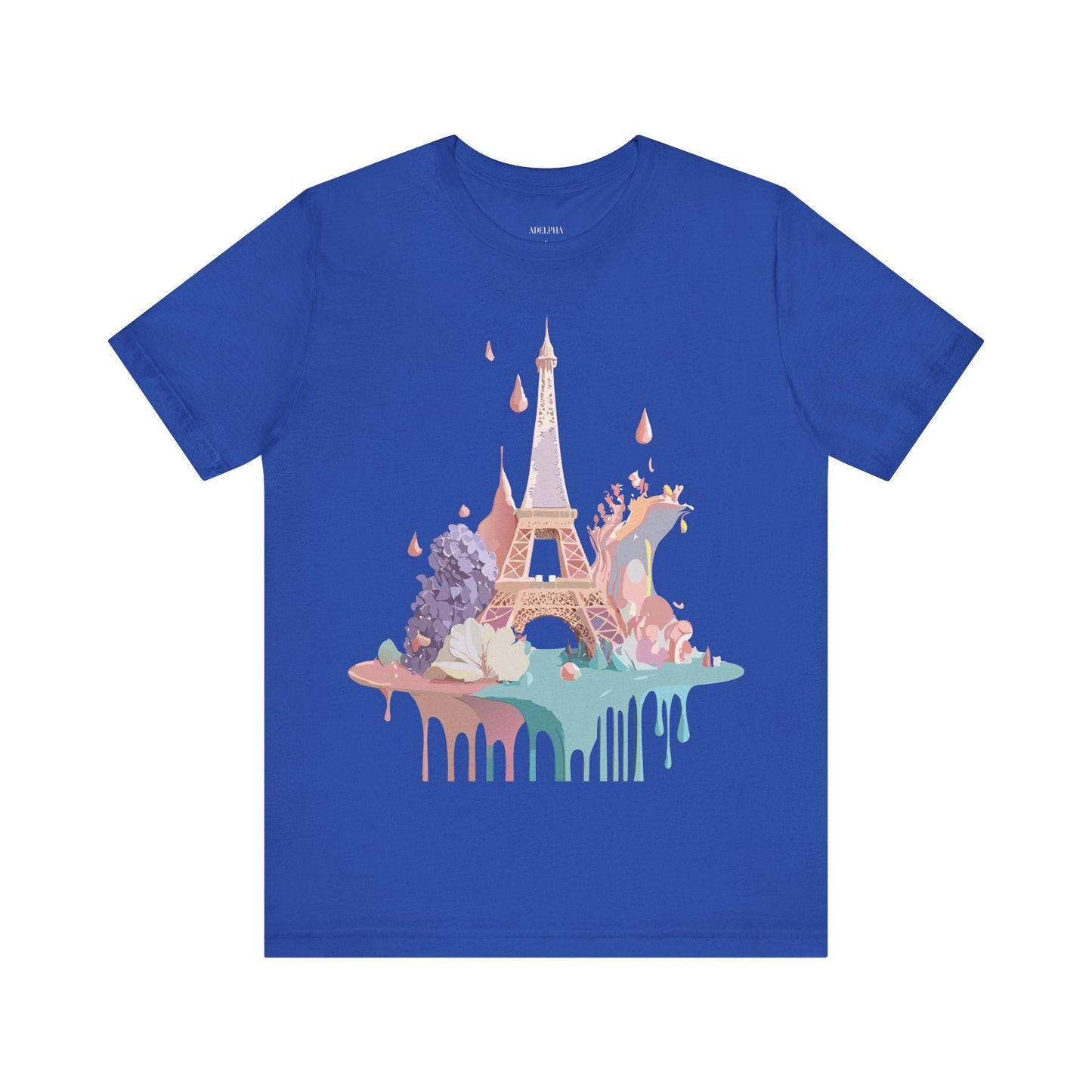 Paris Graphic Tee Unisex Short Sleeve Shirt With Vintage Inspired Adelpha Artwork