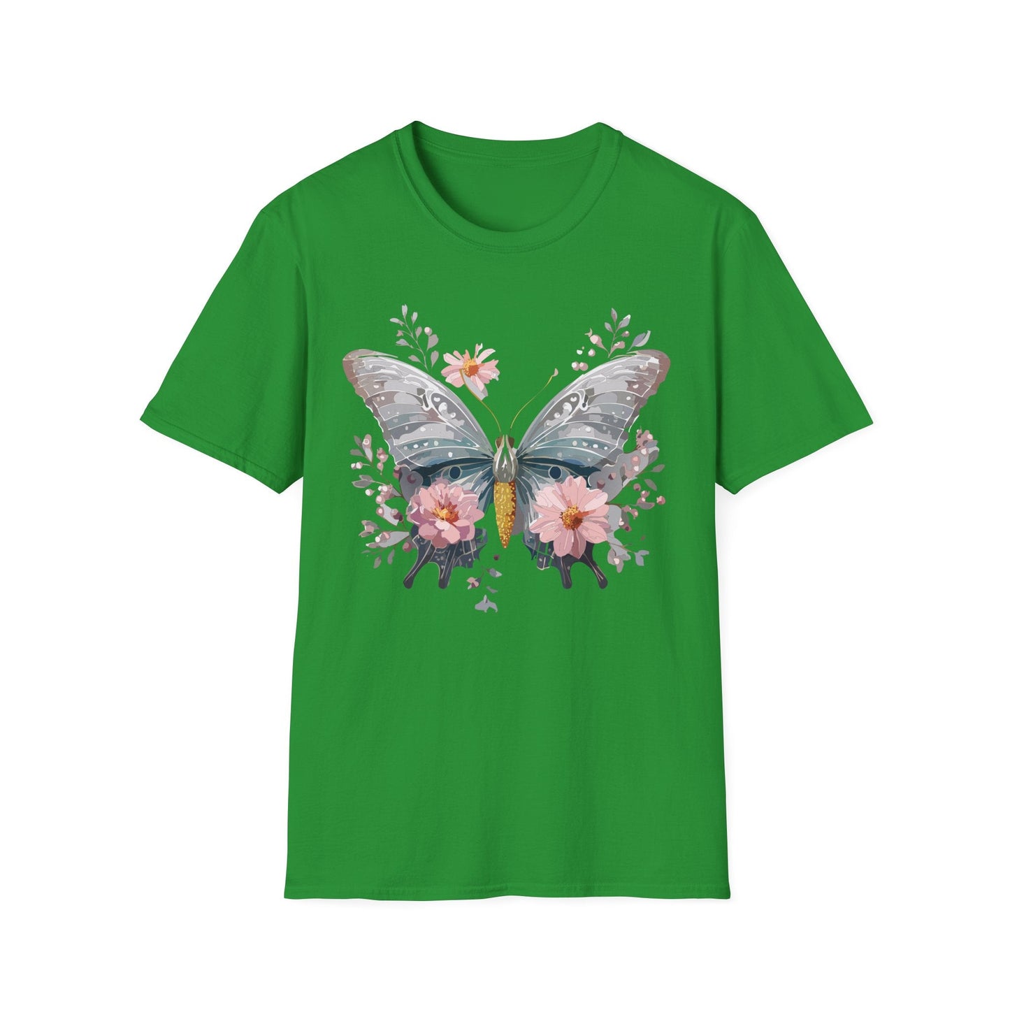 Butterfly Themed Unisex T Shirt Softstyle Monarch Gildan 64000 Ring Spun Cotton Tee