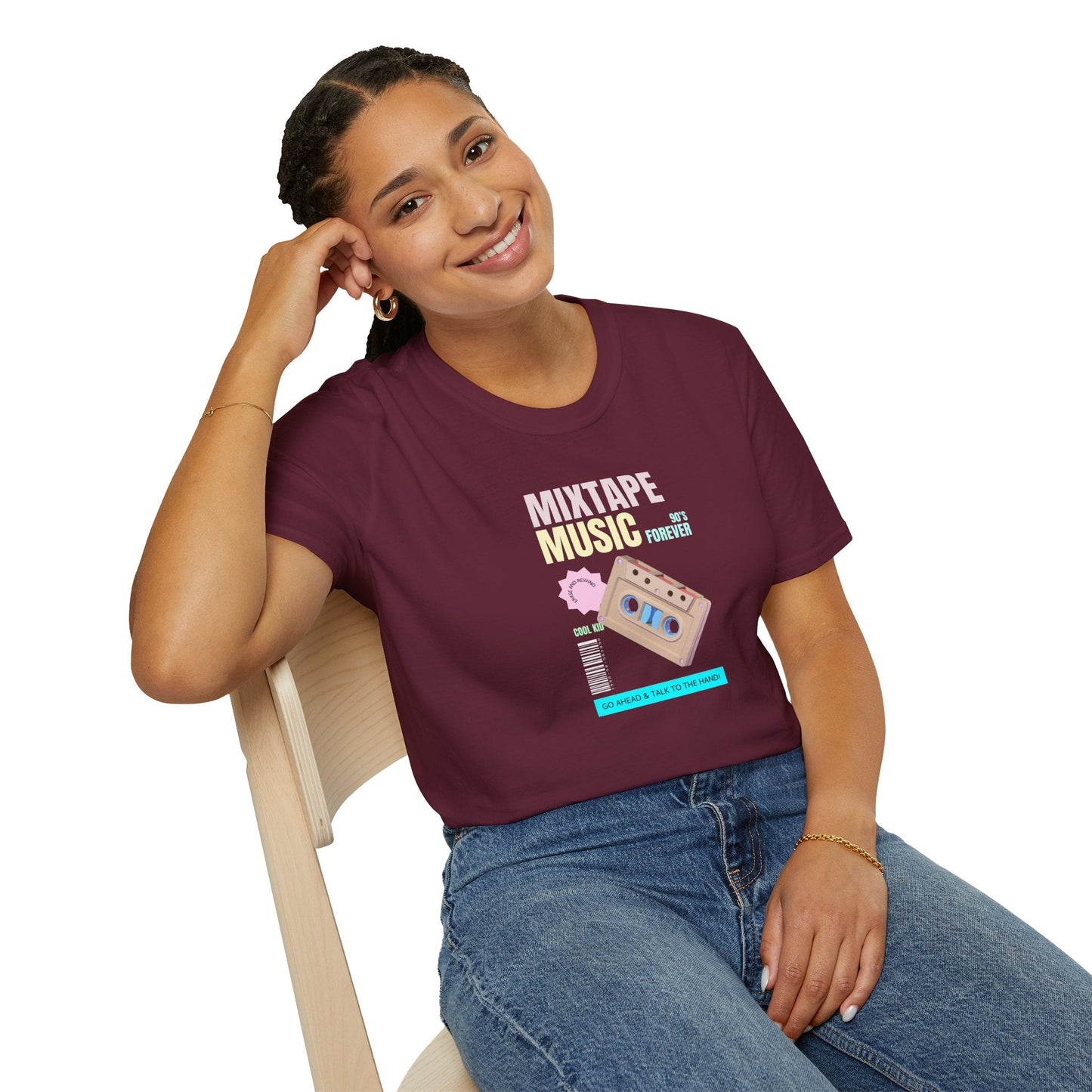 Mixtape Music T-Shirt Unisex Cotton Retro Cassette Graphic Tee