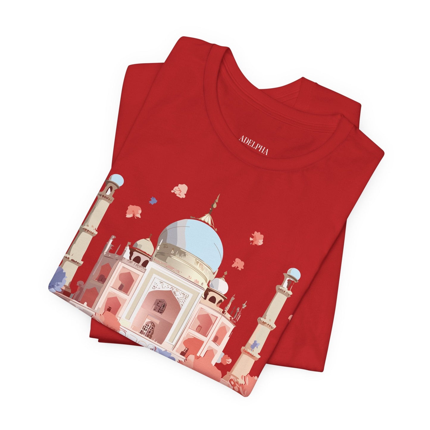 Taj Mahal Graphic Tee Unisex Short Sleeve Shirt By Adelpha Vintage Inspired Artwork