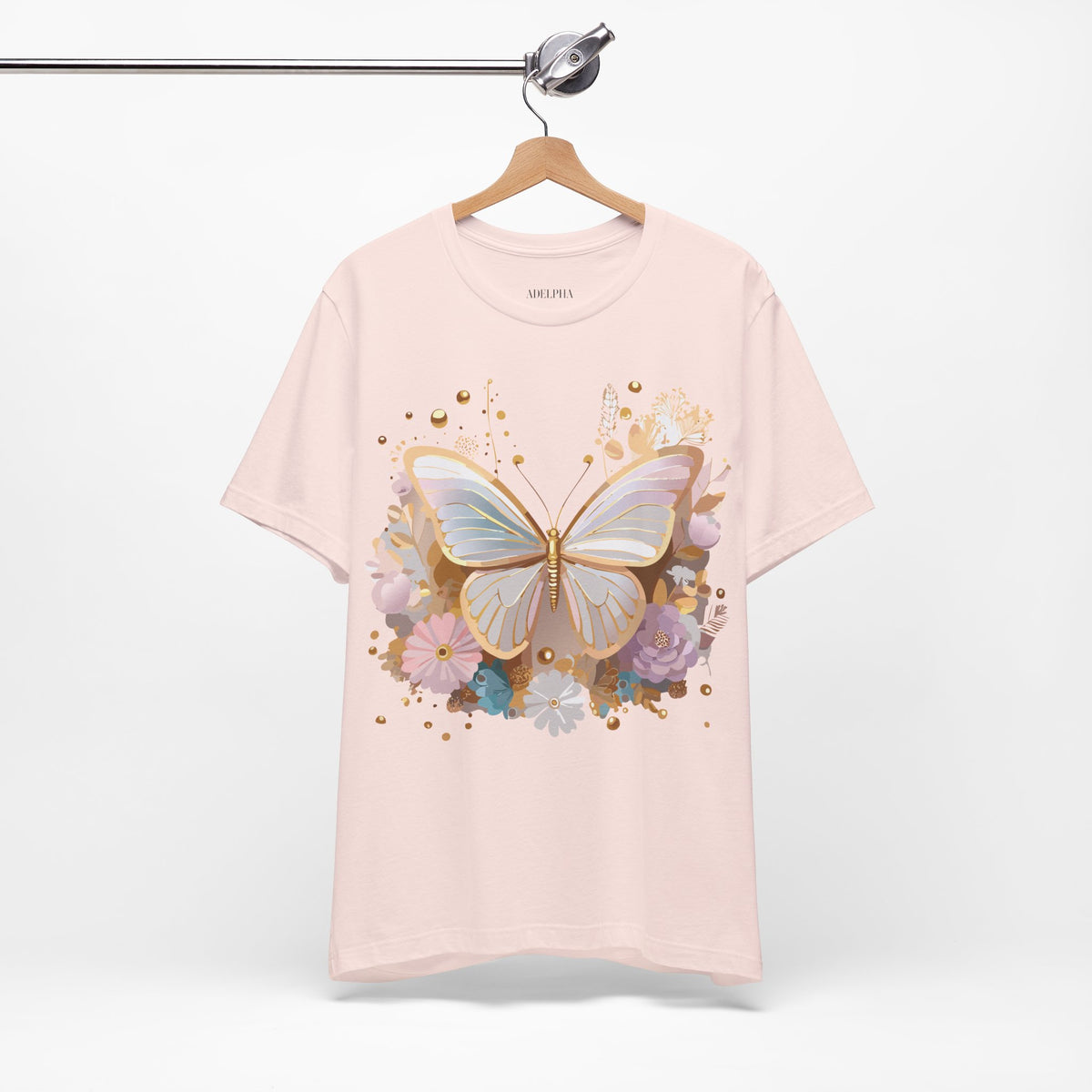 Butterfly Graphic Unisex Cotton Bella+Canvas Tee with Art Design n42
