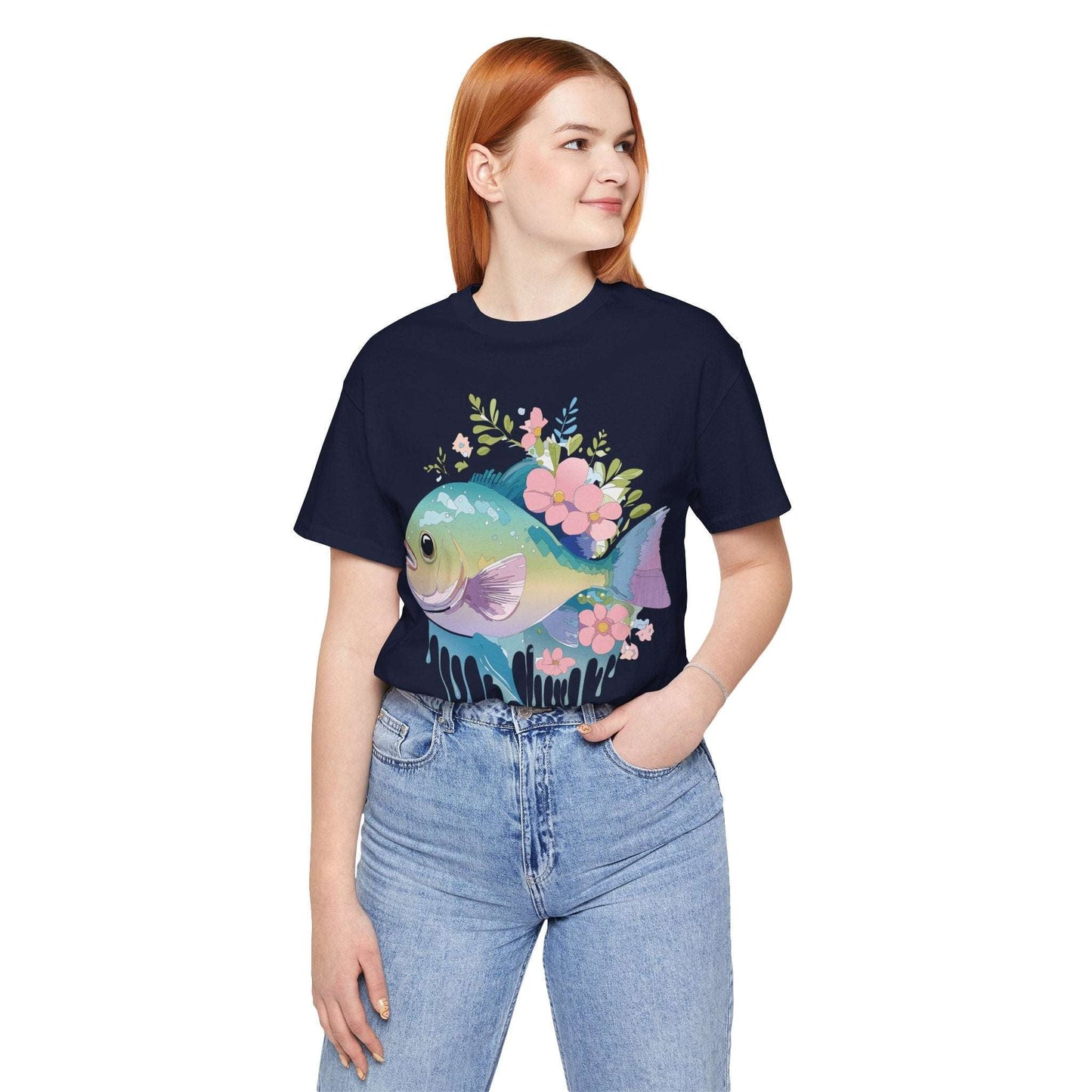 Fish Graphic Unisex 100 Cotton Vintage Artwork Tee 1