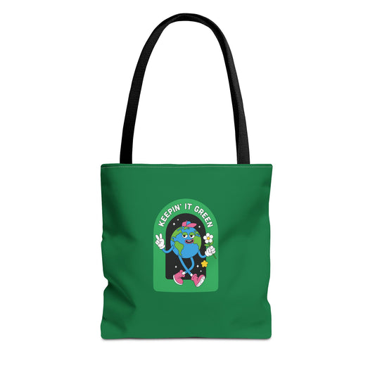 ECO GREEN COLOR CANVAS BAG HIGH-QUALITY 100% SPUN POLYESTER 3 SIZES BAG-E6