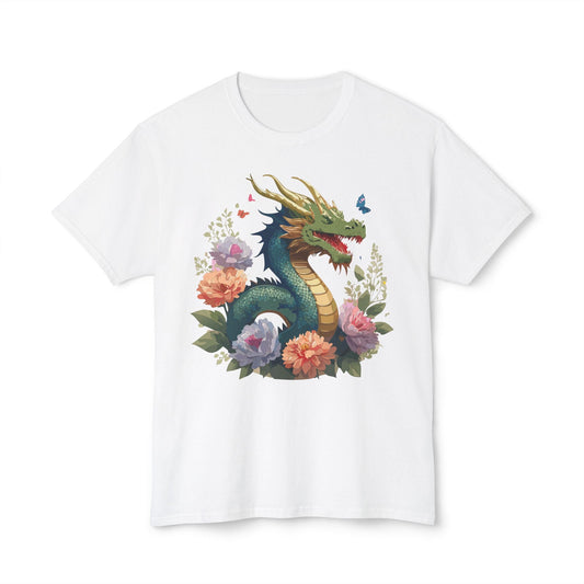 Dragon Art Print T Shirt Unisex HD Cotton Made In USA Full Color