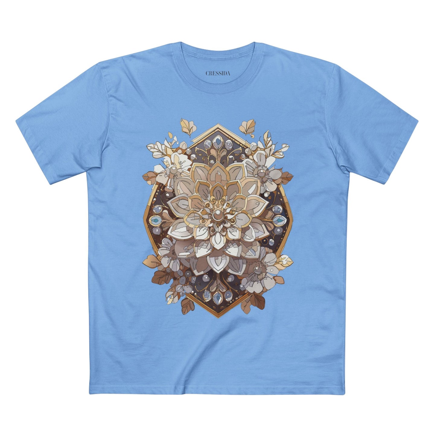 Floral Graphic T-Shirt Unisex 100 Cotton Art Design with Antique Flowers Tee 15