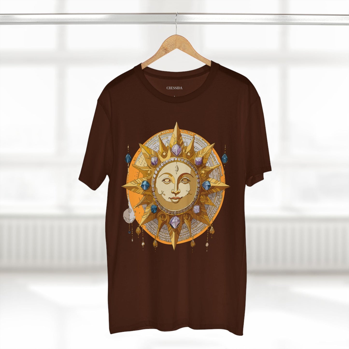 Gold Sun Graphic Unisex 100 Cotton T-Shirt with Golden Art Design 3