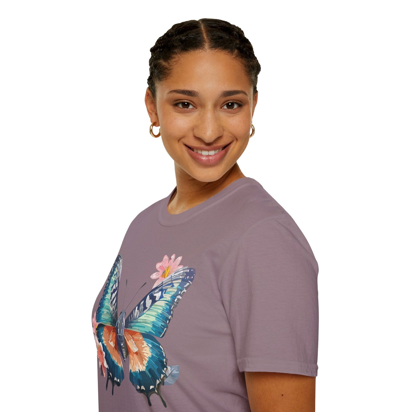 Butterfly T Shirt Unisex Cotton Tee Monarch Butterfly Design Softstyle 64000 Gildan Brand Quality