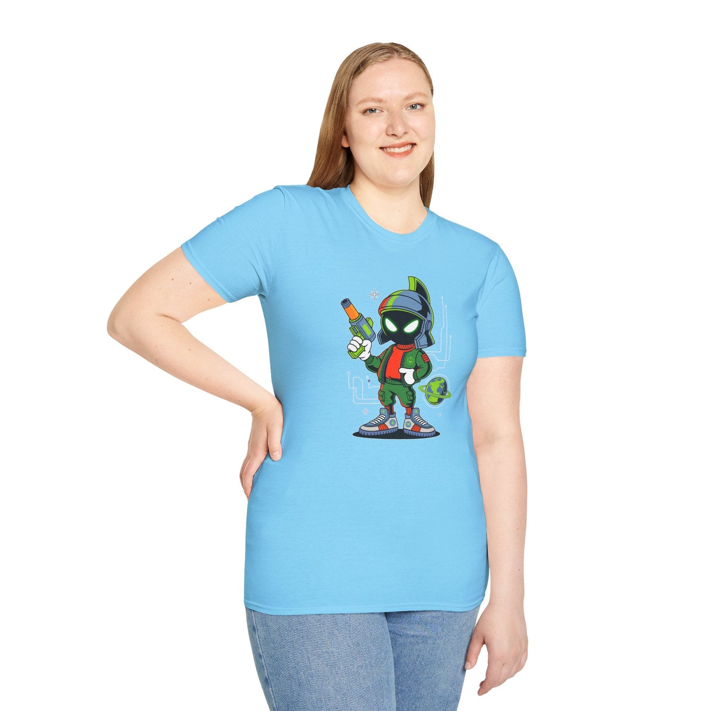 Gildan Softstyle 64000 Unisex Cartoon T Shirt With Animation And Funny Animals Design