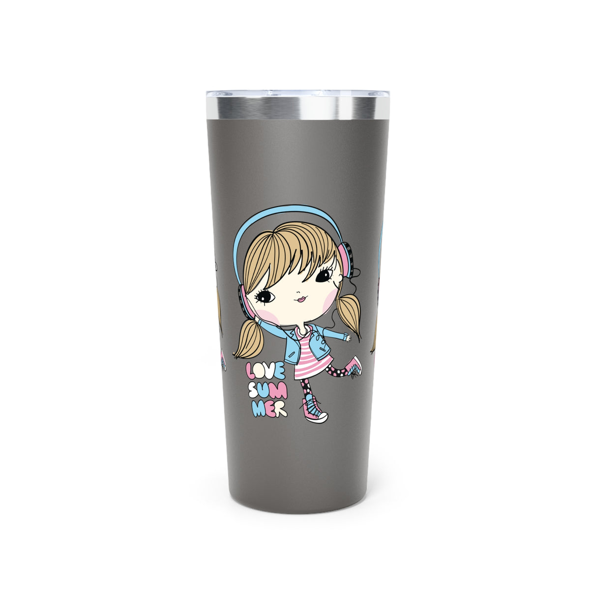 22oz Copper Vacuum Insulated Tumbler with Cartoon Hot 6 hours Cold 24 hours VT-2