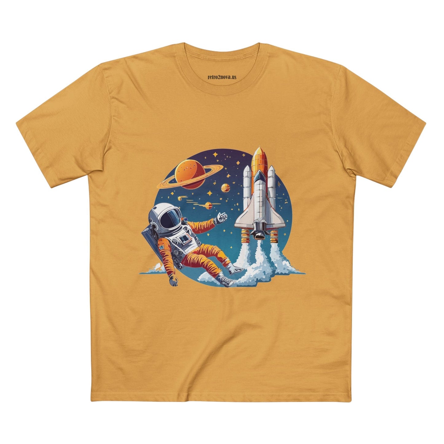 Cosmos Astronaut Shirt CS 24 Unisex Premium Cotton Tee With Original Art Design Retro2Nova