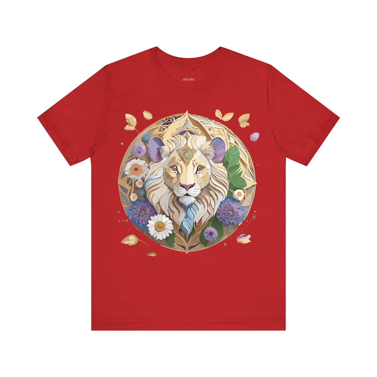 Medallion Graphic Unisex Cotton Bella+Canvas Tee with Floral Art Design m65