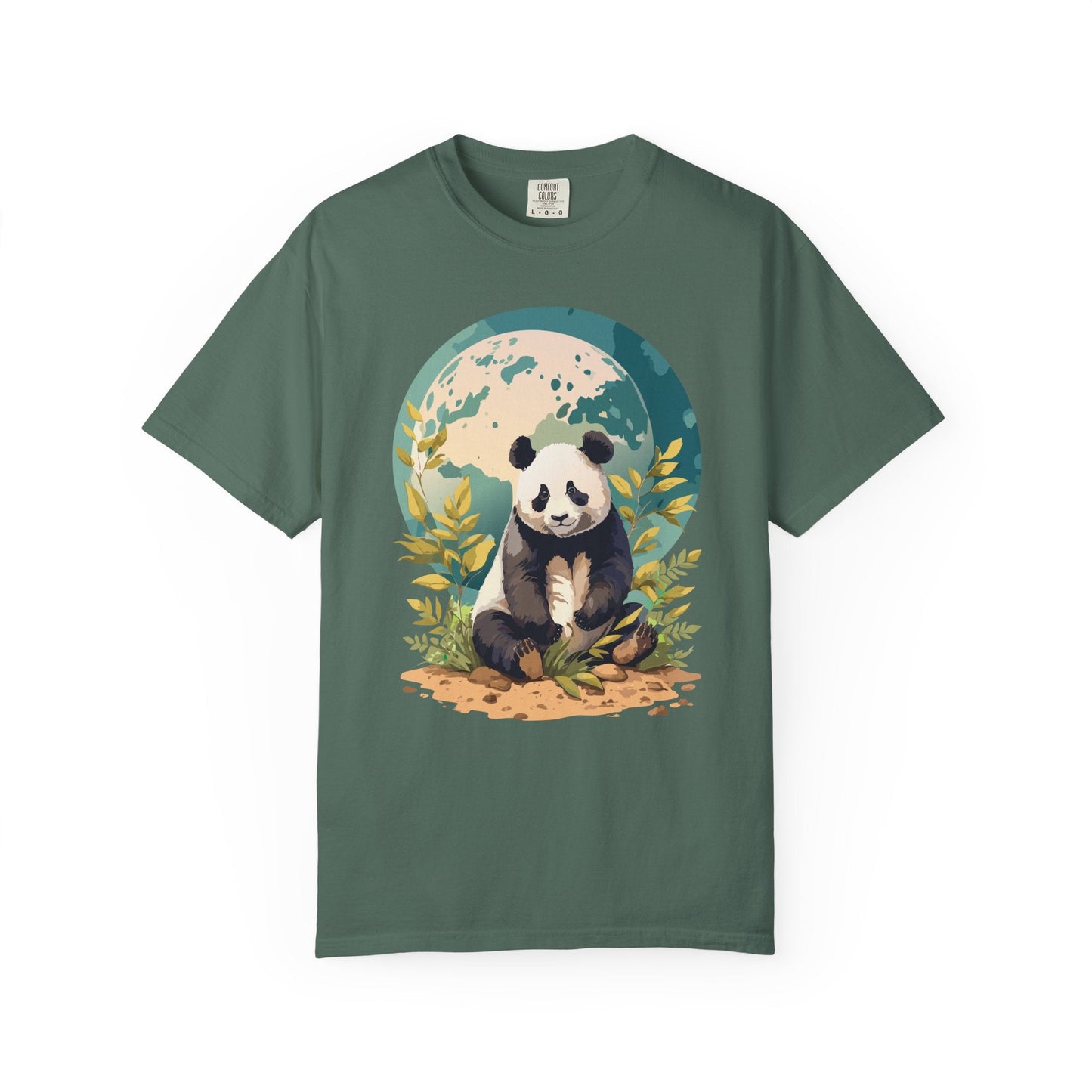 Panda Portrait Graphic T-Shirt Unisex Cotton Floral Animal Art Tee pp6