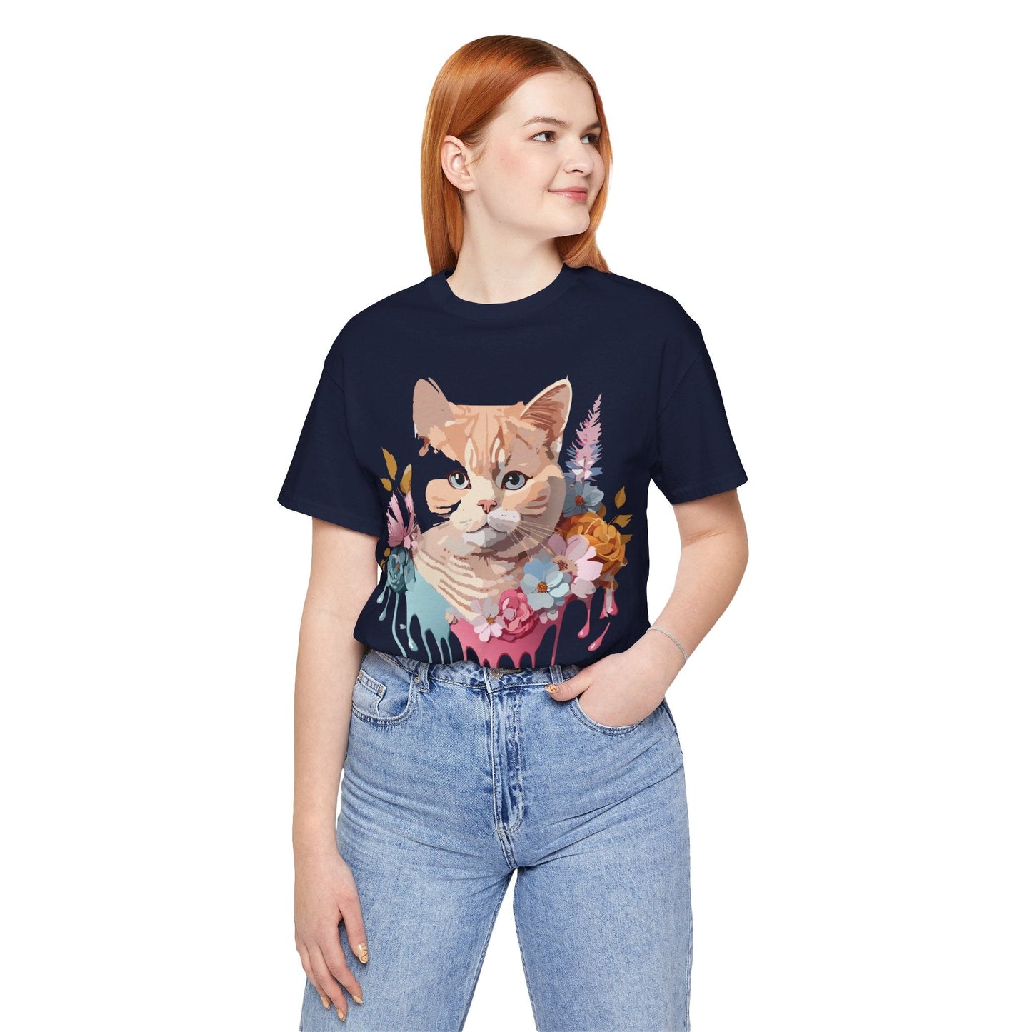 Adelpha Cat Graphic T Shirt Unisex Short Sleeve Art Design Tee Vintage Inspired
