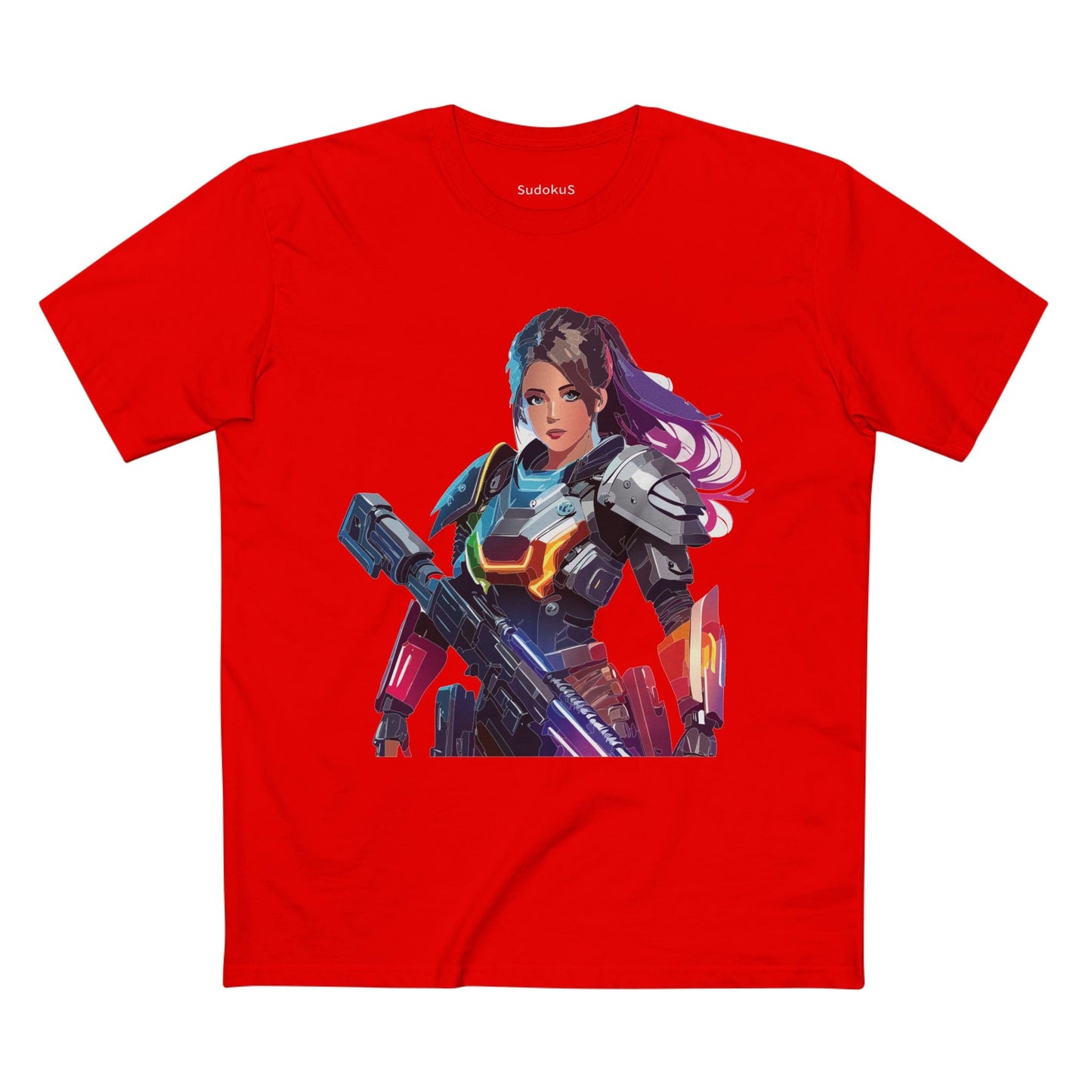 Army-woman Graphic Unisex 100 Cotton Staple Tee 4