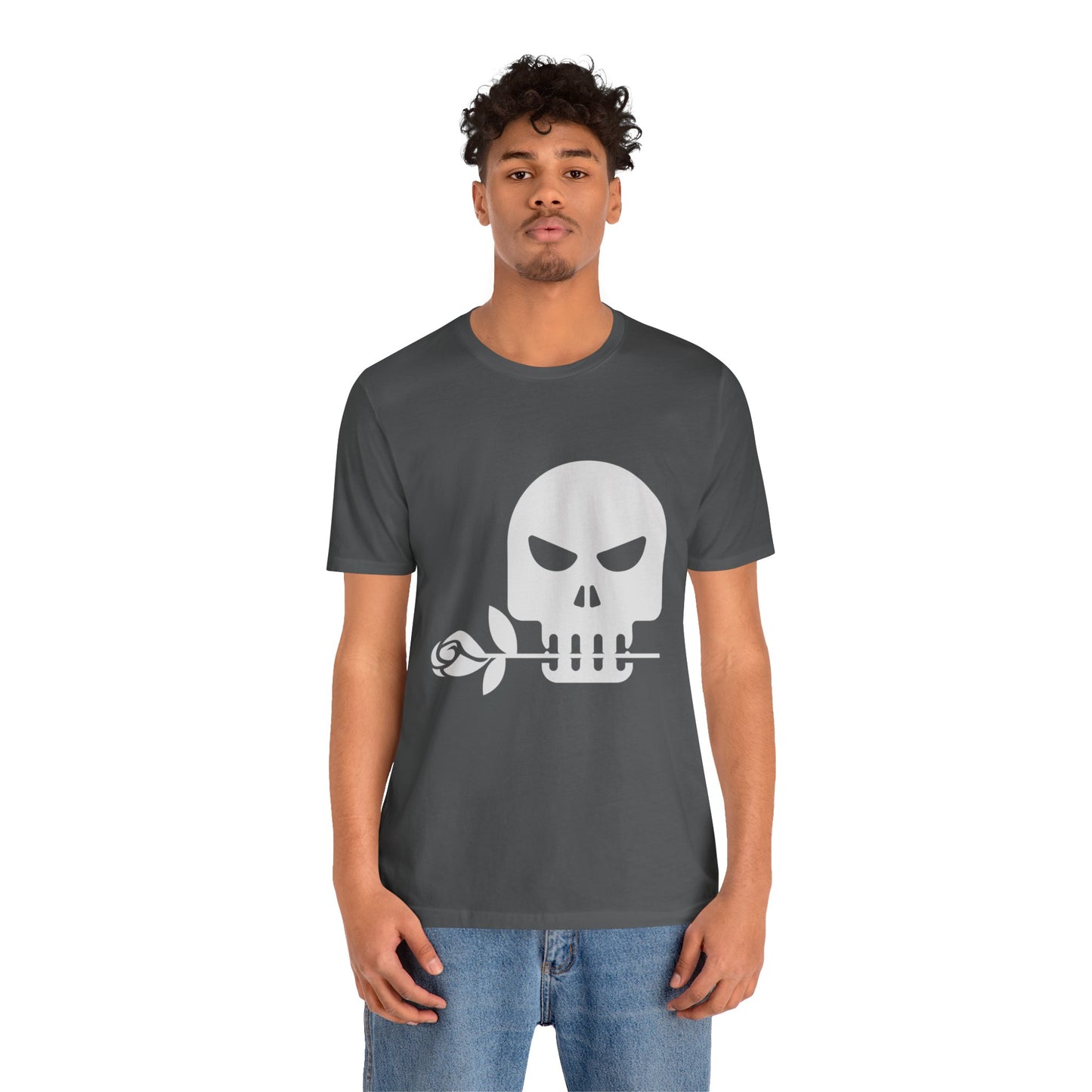 Unisex Cotton Tee Shirt with Skull