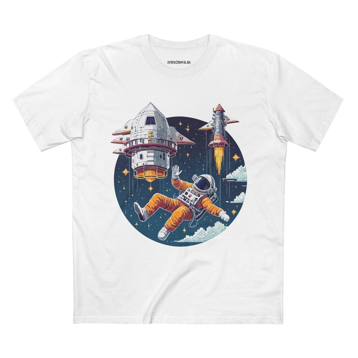 Cosmos Astronaut Shirt Unisex Premium Cotton Tee With Original Retro Art Design Collection