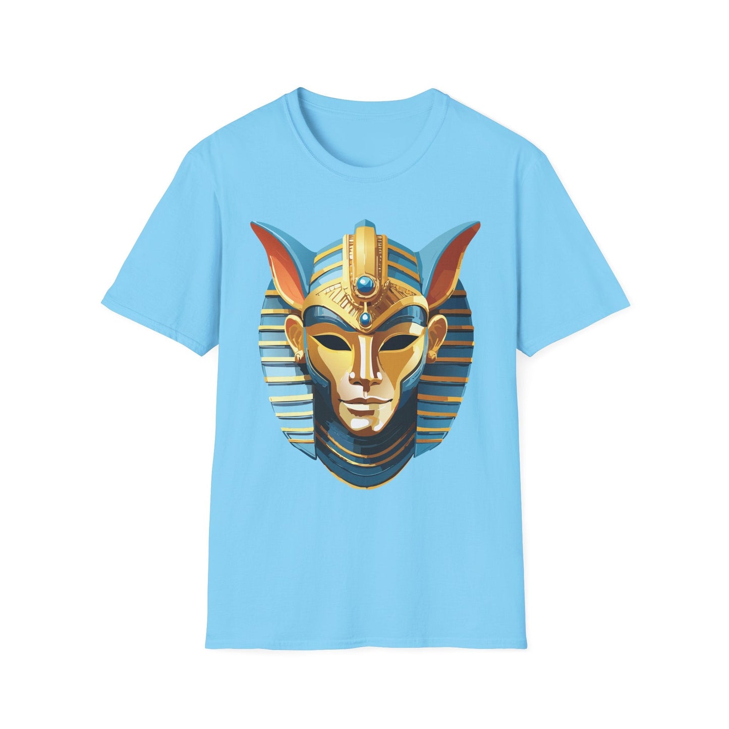Mask Tee Shirt Unisex Softstyle Cotton Tee With Masquerade Art Design Gildan Softstyle