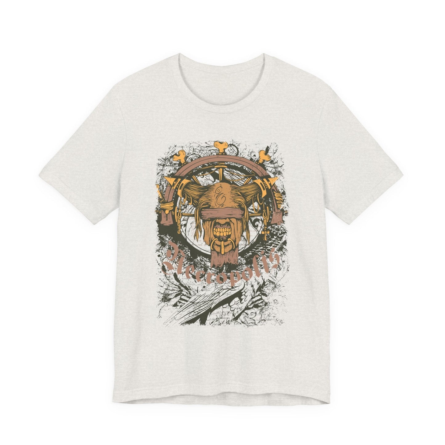 Skull Nordic Warrior Graphic Unisex Cotton T-Shirt r12