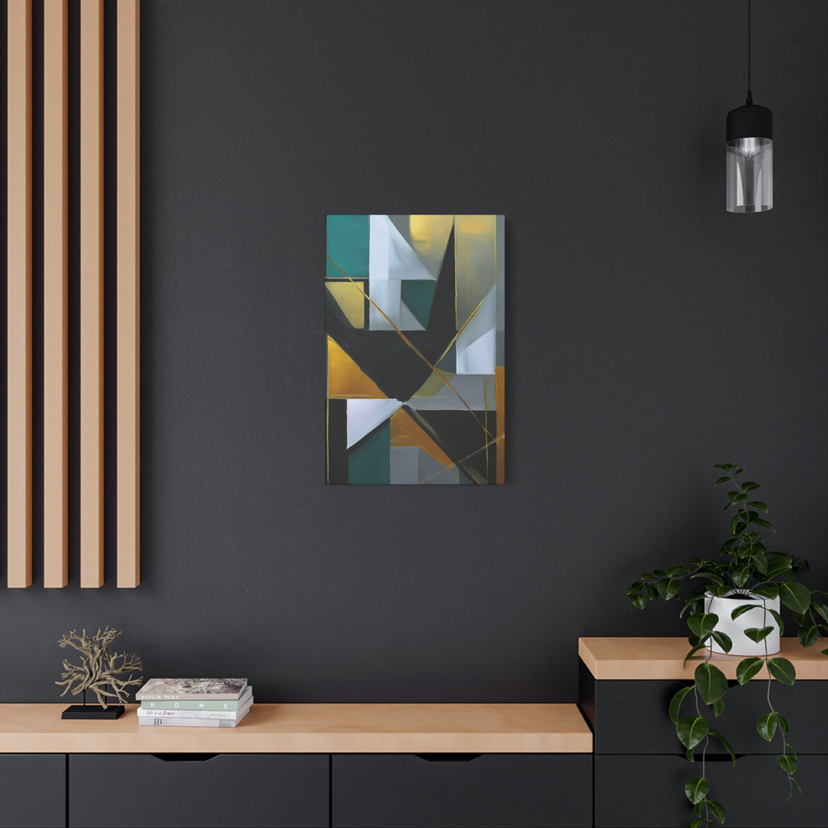 Abstract Geometric Painting Print Canvas 20x24,20x30,24x30 24x32,24x36,30x40 32x48,36x48,40x60 Pine-Wood Inner Frame ABS-77
