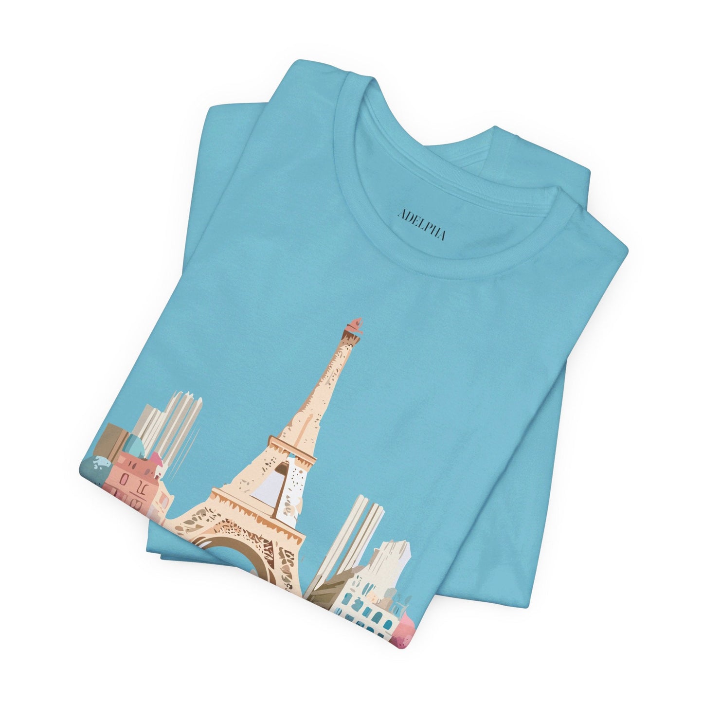 Paris Tourist Shirt Unisex Graphic Tee With Vintage Inspired Artwork Adelpha Art Design