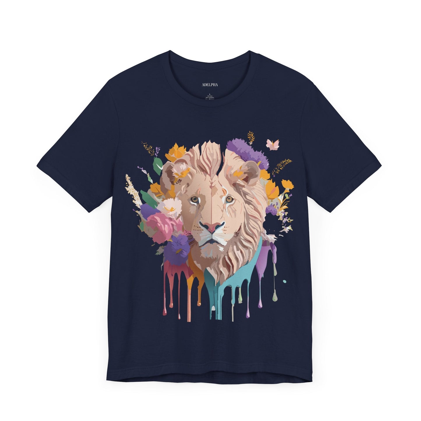 Lion Shirt Graphic Tee Unisex Short Sleeve Vintage Inspired Artwork Adelpha Premium Quality