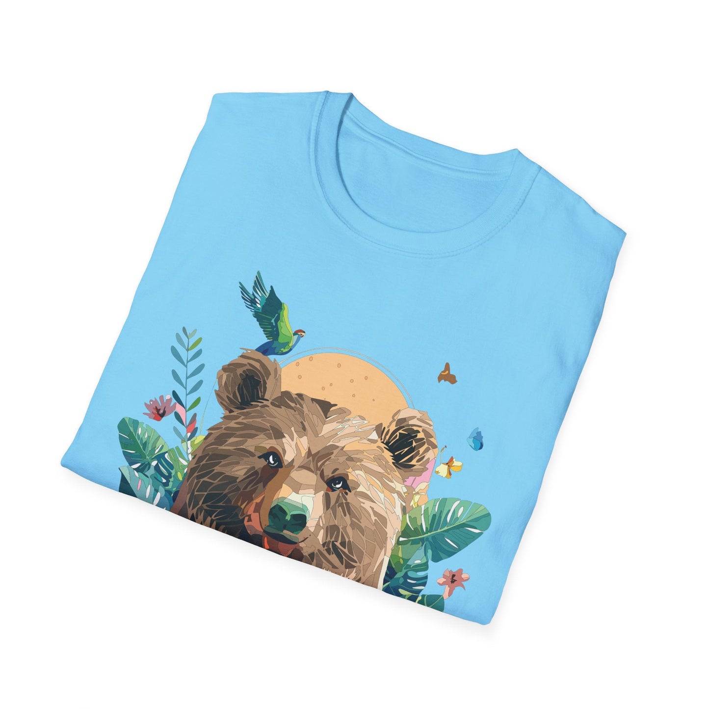 Bear T Shirt Unisex Graphic Tee Bear Lover Gift 100 Percent Ring Spun Cotton Softstyle 64000 Gildan