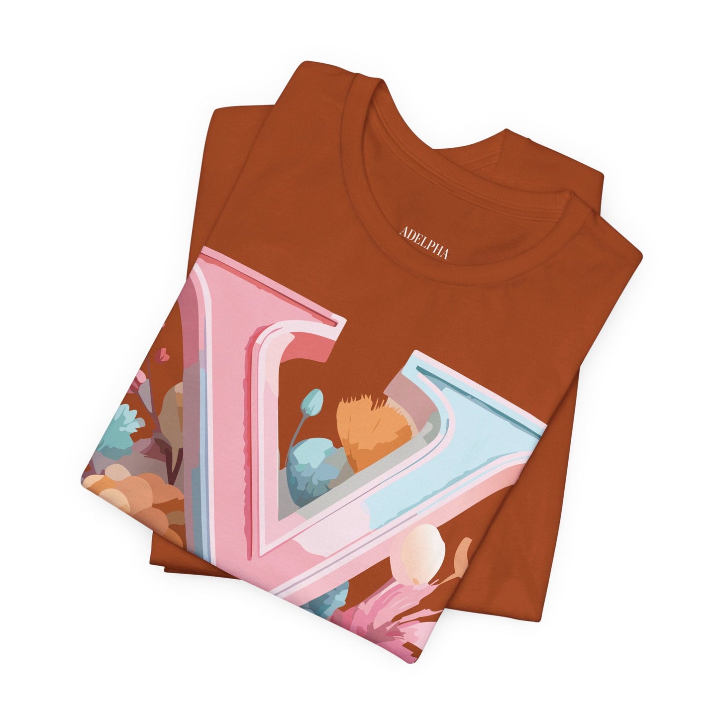 Letter Y Graphic Tee Unisex Short Sleeve Vintage Inspired Artwork Adelpha Premium