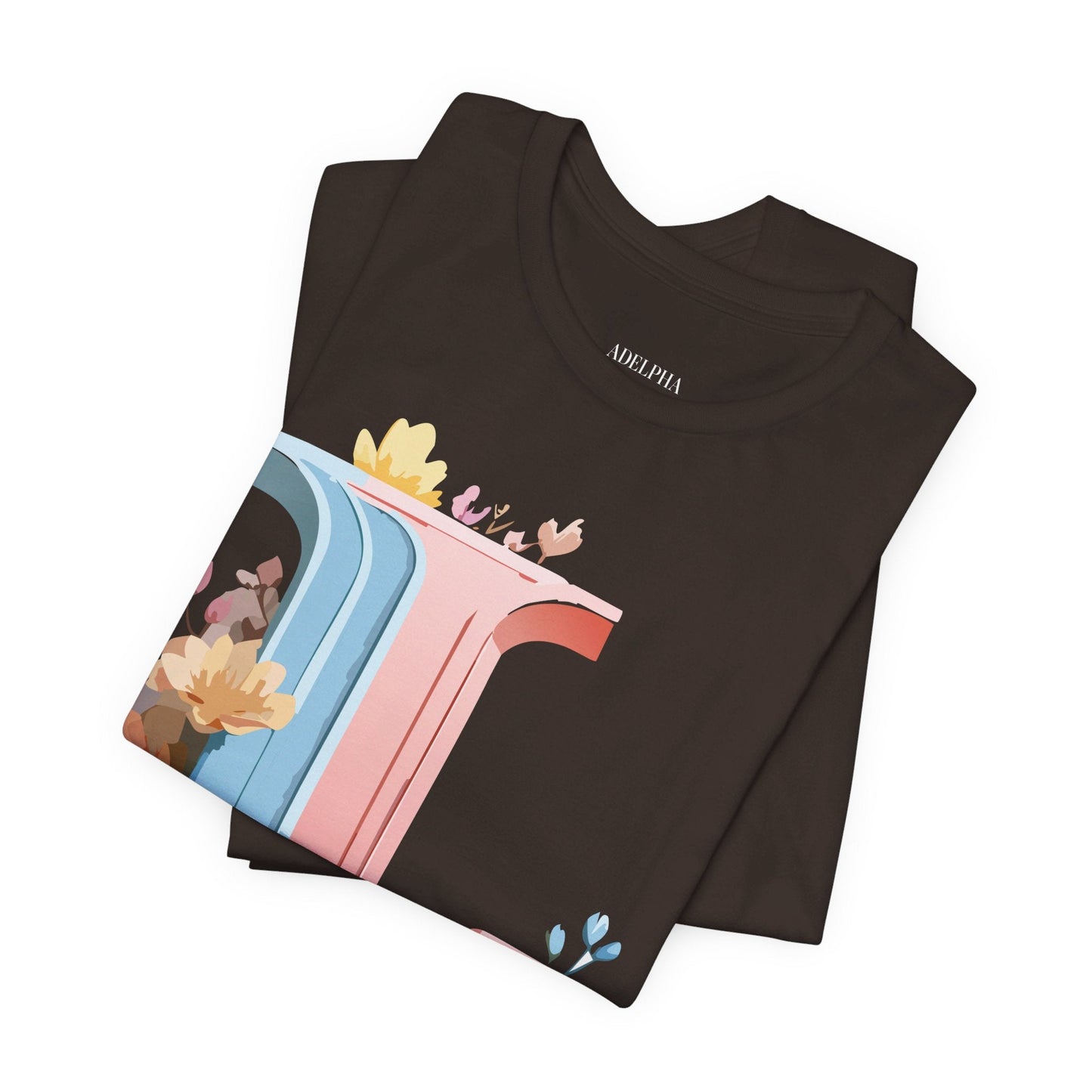Letter L Shirt Graphic T Shirt Unisex Short Sleeve Vintage Inspired Artwork By Adelpha
