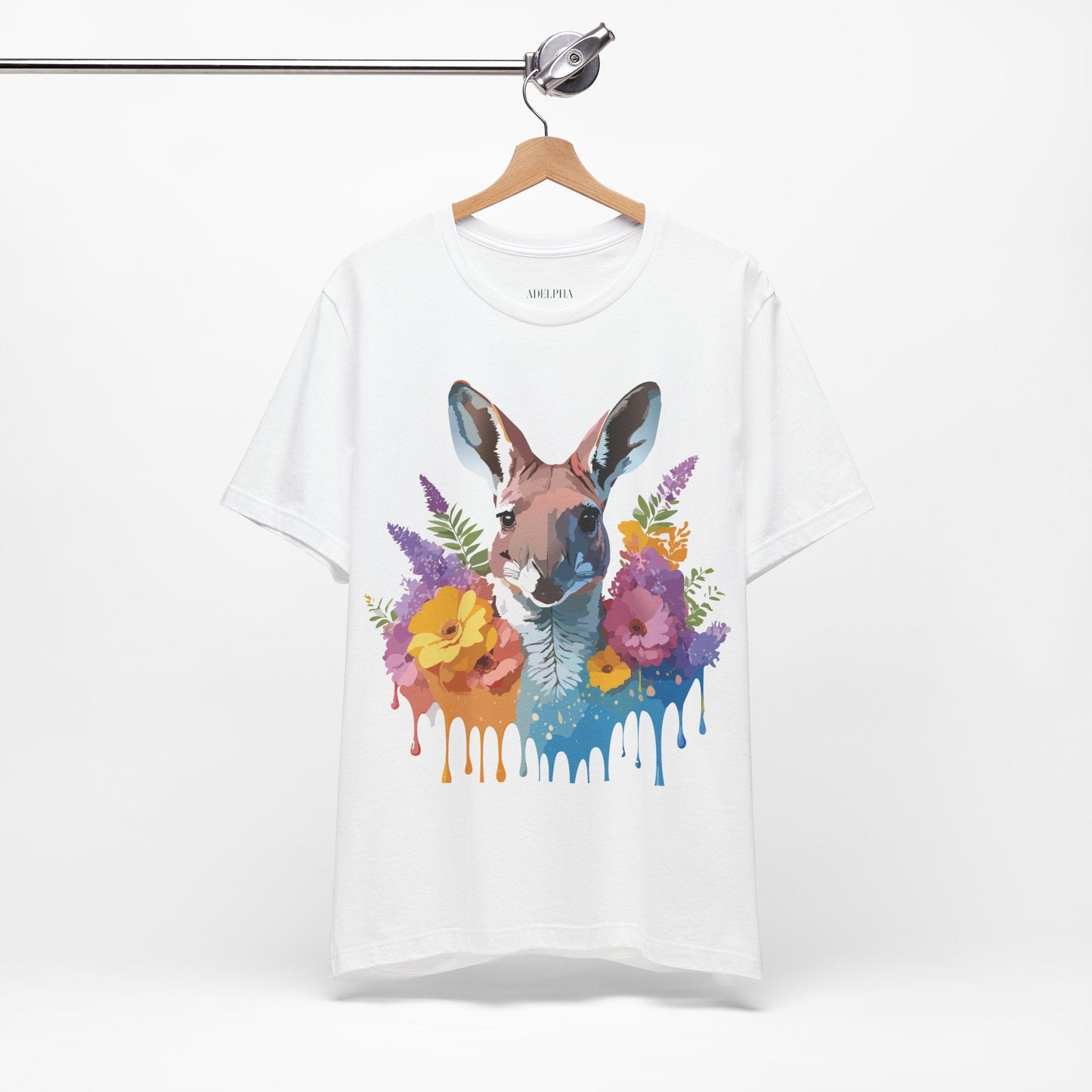 Kangaroo Graphic Unisex 100 Cotton Vintage Animal Artwork Tee 8