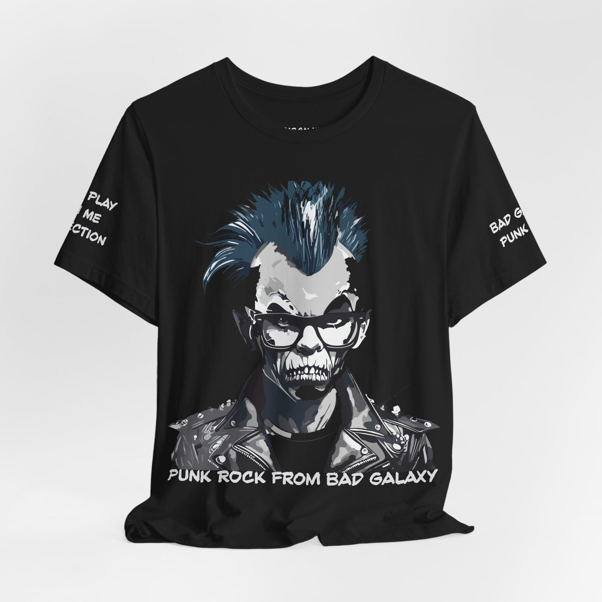 Punk Rock Graphic Unisex Cotton Bella+Canvas Tee with Art Design b38