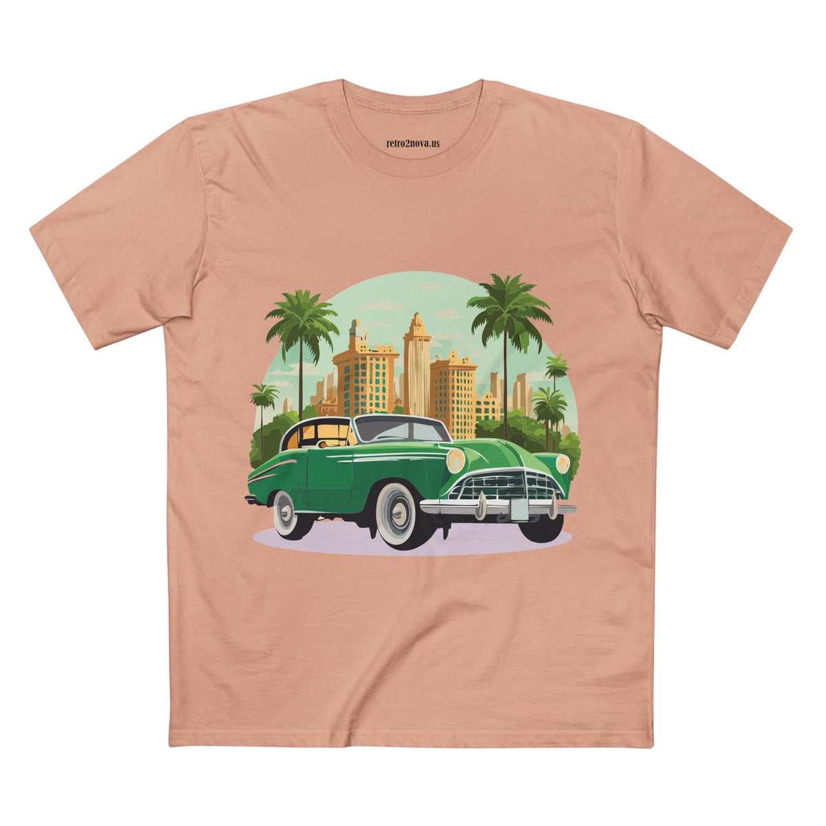 Retro Car Vintage Graphic Tee Staple Unisex 100 Cotton Tee Shirt - RC-18