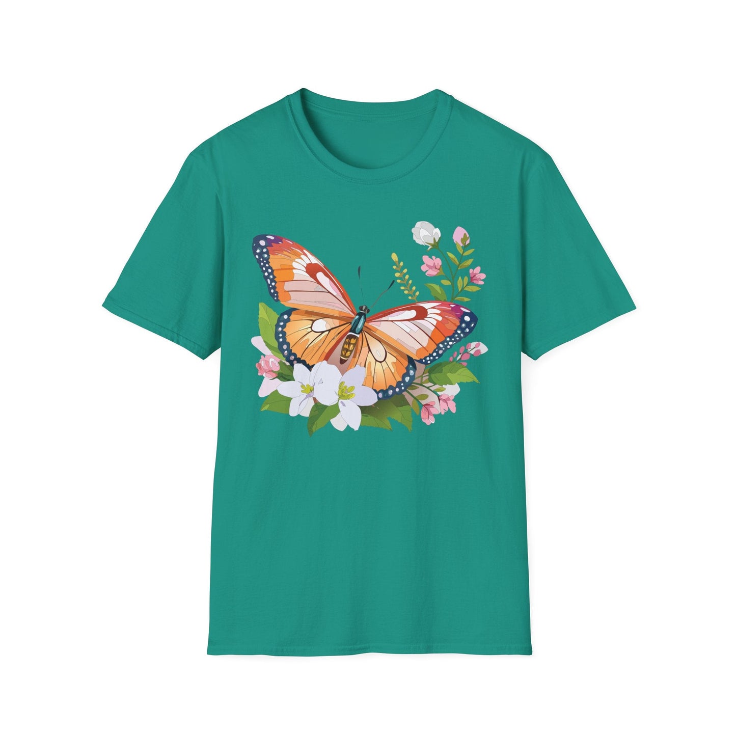 Butterfly Shirt Unisex T Shirt Gildan 64000 Softstyle 100 Percent Ring Spun Cotton