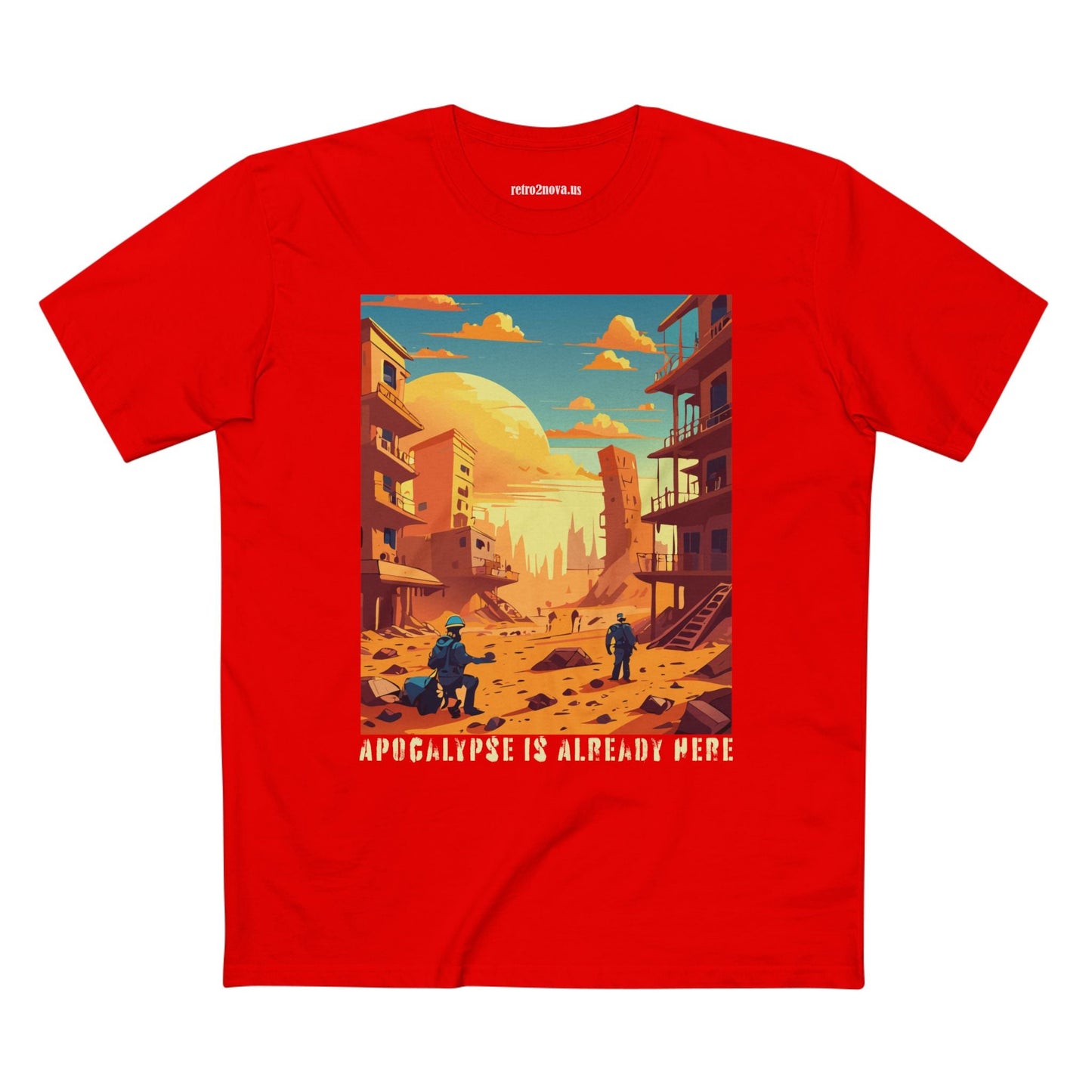 Cataclysm Doomsday Shirt Unisex Premium Cotton Tee With Original Art From Retro2Nova Art Collection