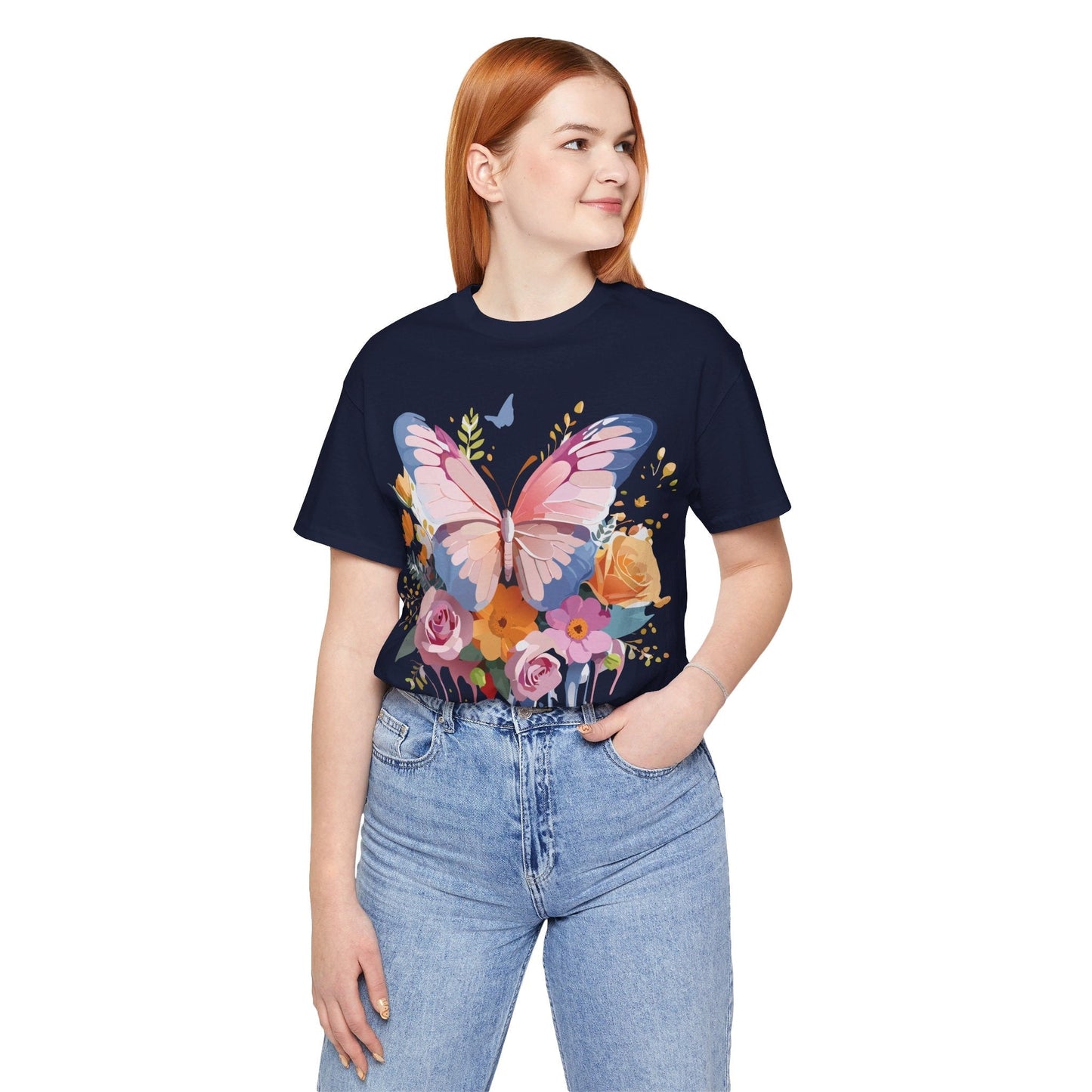 Butterfly Graphic Tee Unisex Short Sleeve Jersey Shirt By Adelpha