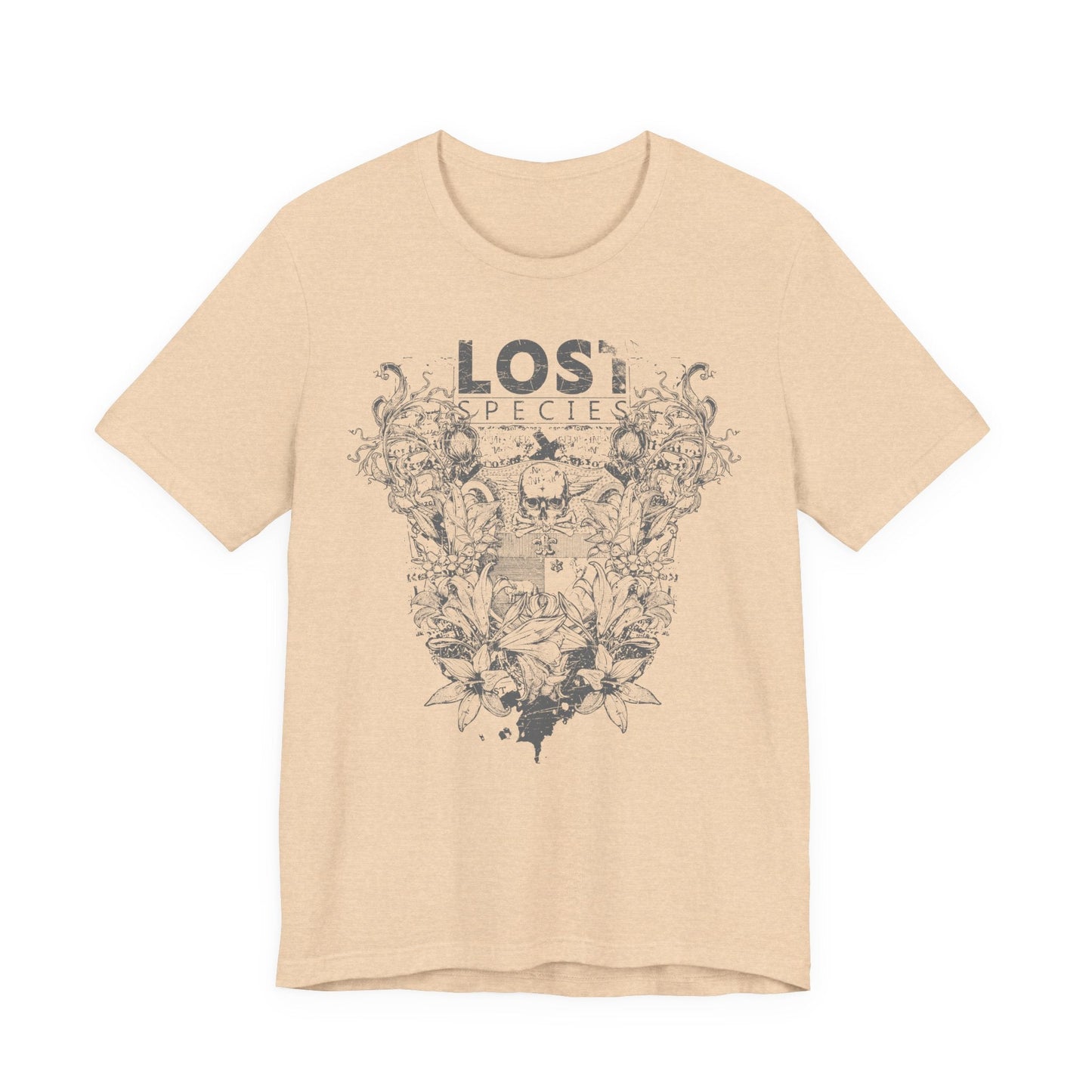 Lost Species Tee Floral Wildlife Illustration Rock Band T-Shirt A-7