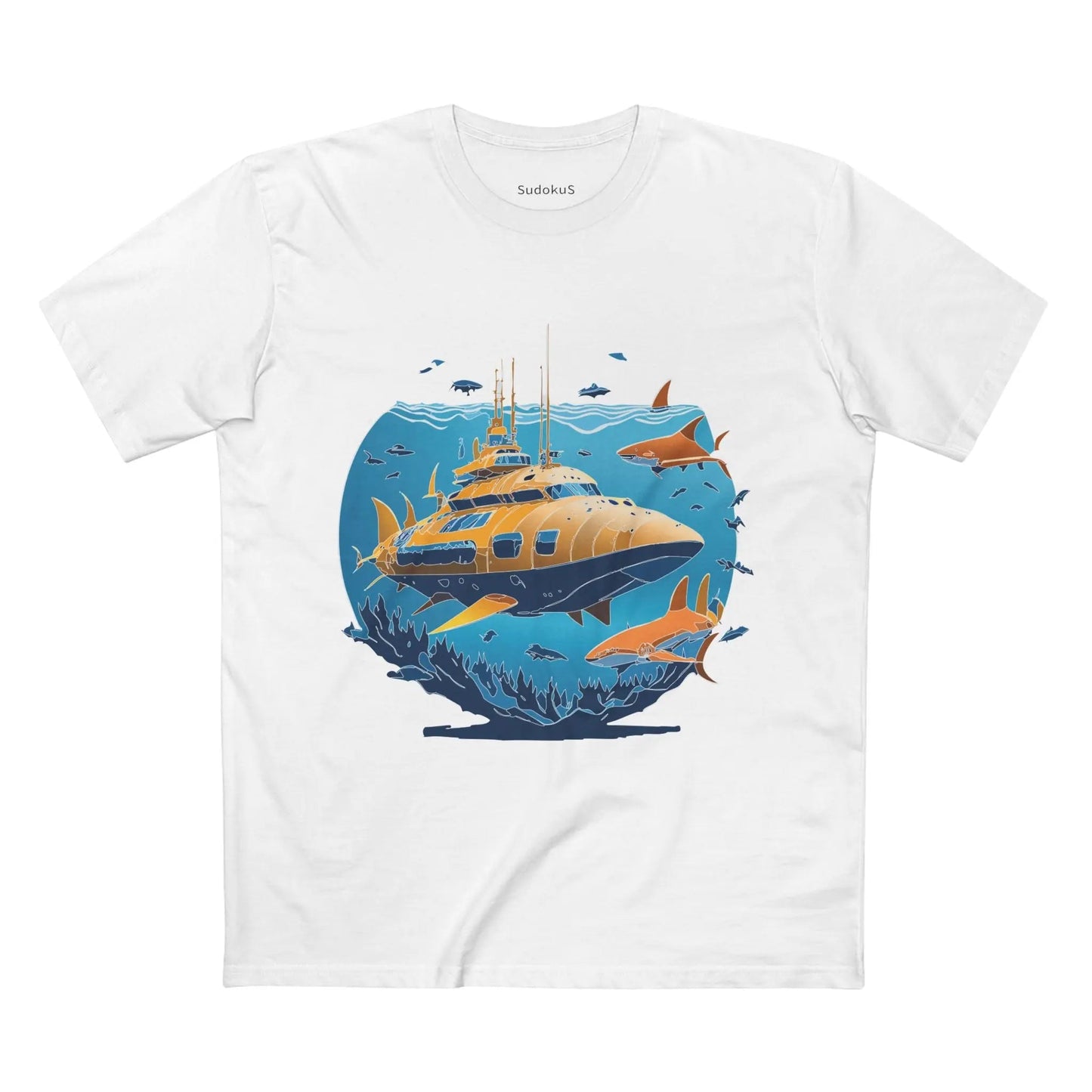 Ocean Coast Graphic Unisex 100 Cotton Staple Tee 14
