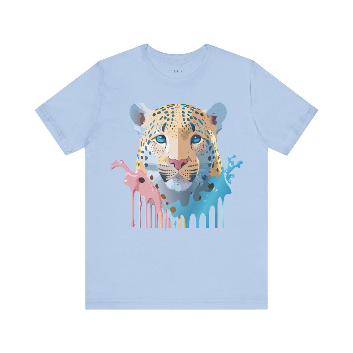 Cheetah Graphic Unisex Cotton Bella+Canvas Tee with Art Animal Design e300