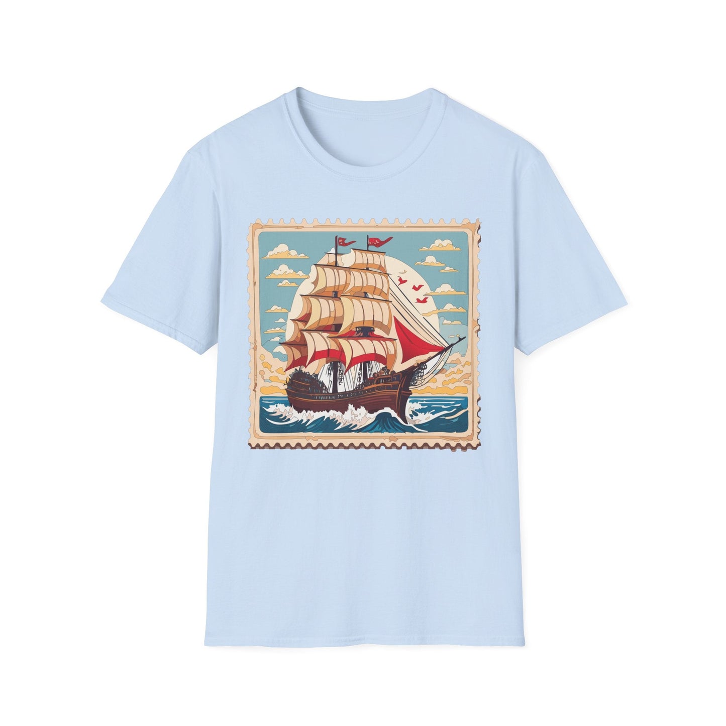 Ship T Shirts Frigate T Shirts Vessel Tee Shirt Unisex Softstyle Gildan 64000 Cotton Tee